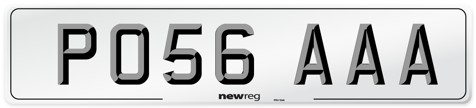 PO56 AAA Number Plate from New Reg